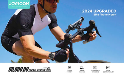 Joyroom Motorcycle Phone Mount - Upgraded Ultra-Stable Bike Holder for Handlebar, Scooter, and Bicycle Clamp