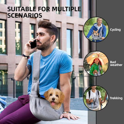 Cotton Comfortable Dog Sling Bag – Portable Crossbody Shoulder Bag for Pets