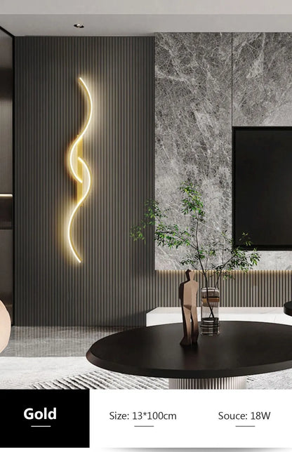 Modern LED Wall Lamp - Minimalist Bedside & Living Room Strip Sconce Indoor Lighting Fixture