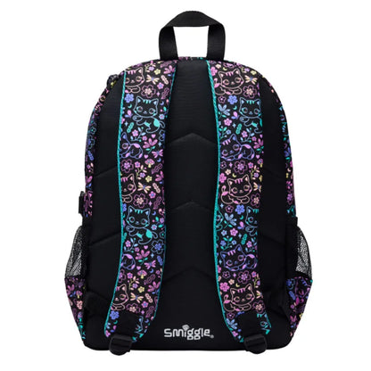New Original Australia Smiggle Schoolbag for Girls with Black Cat Flower Lunch Bag & Pencil Case