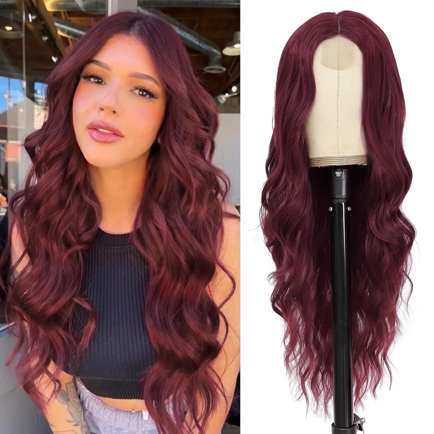 Synthetic Long Lace Ombre Blonde Wavy Wig 26 Inch for Women