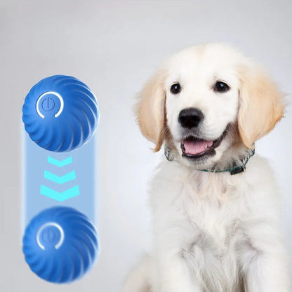 Automatic Moving Dog Toy Ball USB Rechargeable Jumping & Rotating Interactive Chew Toy for Puppies