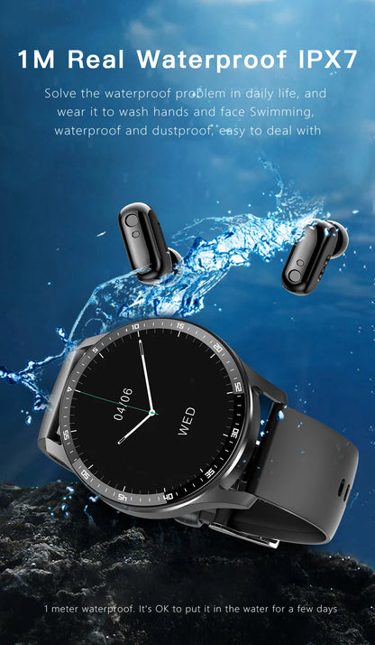 X7 2-in-1 Smart Watch with Earbuds, TWS Bluetooth Earphones, Heart Rate & Blood Pressure Monitor, Fitness Sport Watch