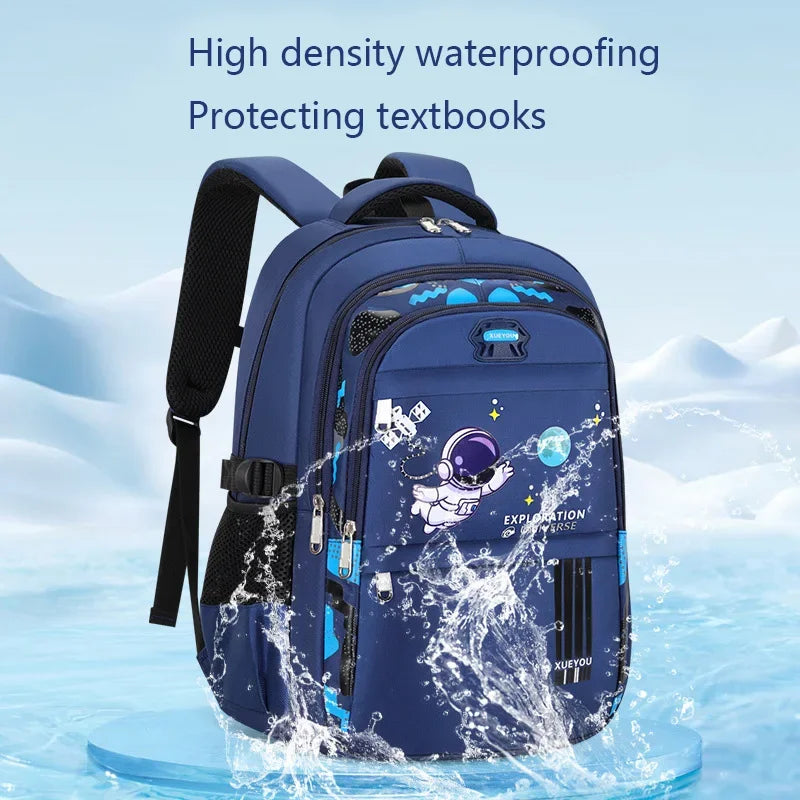 Astronaut Waterproof Backpack for Boys 2-16 Years – School & Primary Book Bag