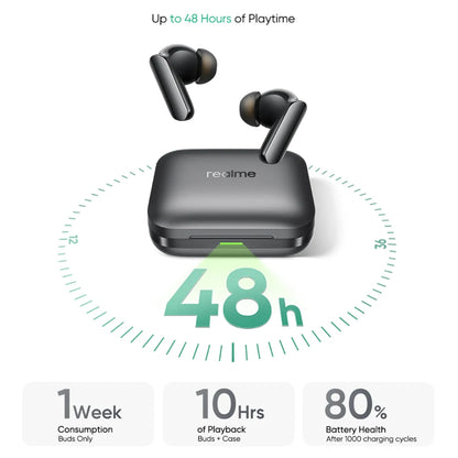 Global Version realme Buds Air 7 Pro - 53dB Active Noise Cancelling TWS Earphones with 48H Battery