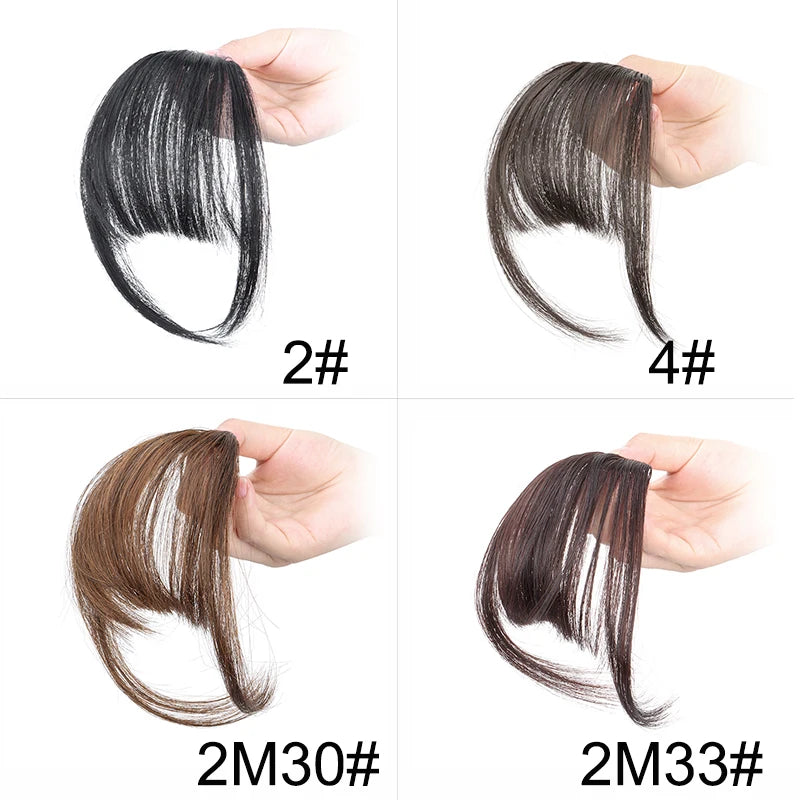 Synthetic Invisible Air Bangs Hair Extension for Women - Black & Brown