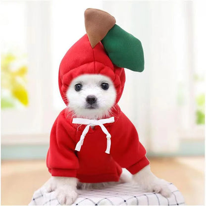 Cute Dog Hoodie & Pet Fruit Coat – Halloween Cosplay Costume with Hat for Dogs & Cats