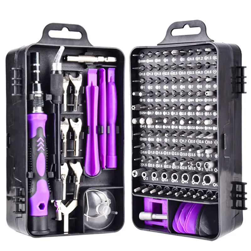 Labor-Saving Ratchet Screwdriver Set, Household Magnetic Toolbox with Torx Bits
