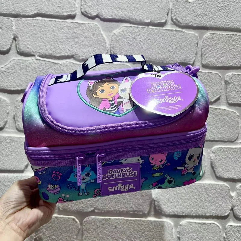New Australia Genuine Smiggle School Bag Set for Girls with Pencil Box, Water Cup & Meal Bag
