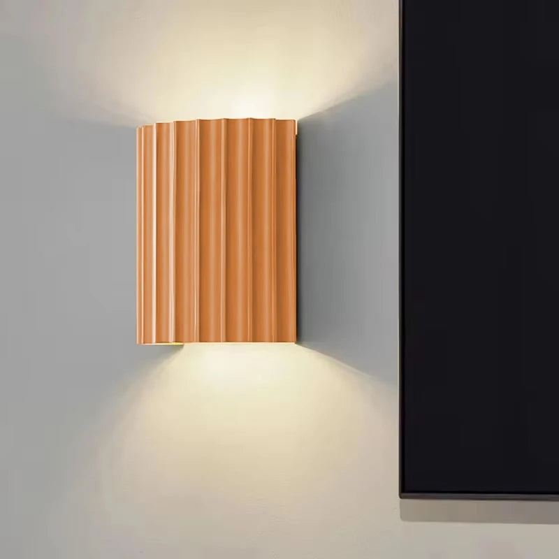 Macaron LED Wall Lamp - Resin Luxury Sconce for Living Room, Bedside & Hallway Decor