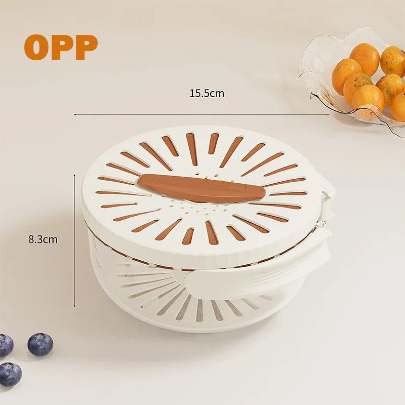 2 In 1 Drainer And Strainer Multi-function Basket With With Lid