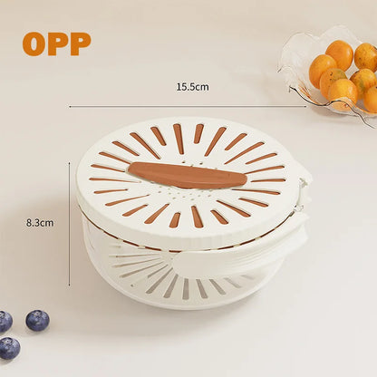 2 In 1 Drainer And Strainer Multi-function Basket With With Lid