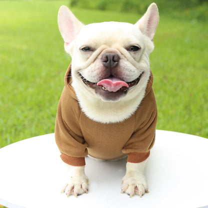 Fashion Dog Hoodie – Warm Autumn & Winter Small Pet Clothes, Thickened Two-Legged Sweater