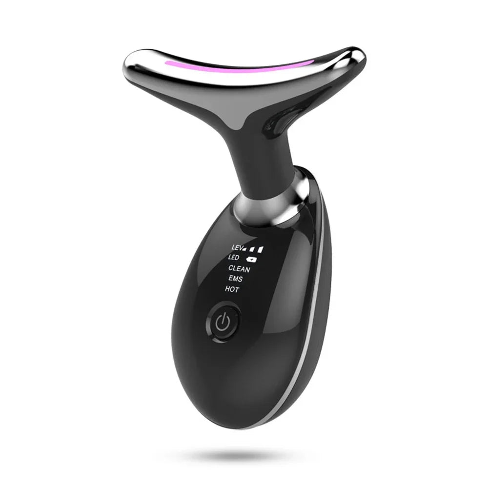 Face & Neck Lift Beauty Device - EMS Facial Massager with LED Light Therapy for Skin Tightening & Anti-Wrinkle