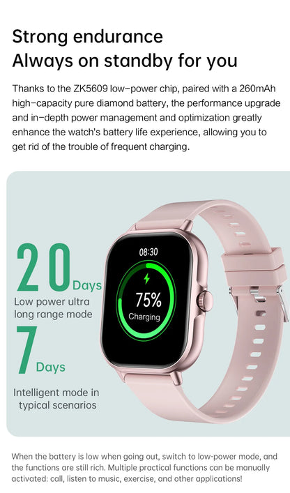 2025 2.01'' Smart Watch, Bluetooth Call, Music Player, Fitness Tracker, Sport Waterproof Watch for Men & Women, iPhone/Android