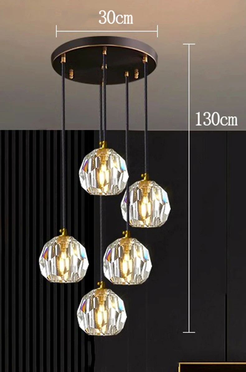 Modern Glass Pendant Lights, LED Ceiling Lamp & Hanging Chandelier for Dining Room