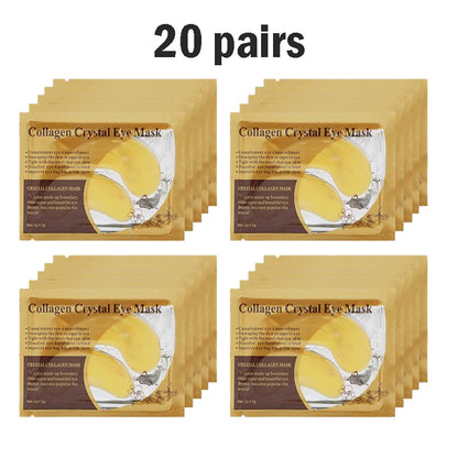 Gold Collagen Crystal Eye Mask - Firming & Moisturizing Eye Patches (5/10/20/30 Pairs)
