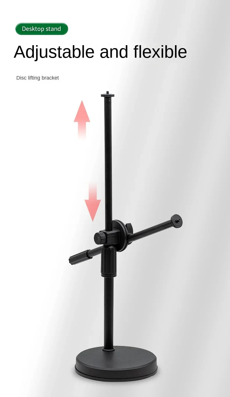 Overhead Tripod with Ring Light - Tabletop Stand & Mobile Phone Holder for Nail Art Photography