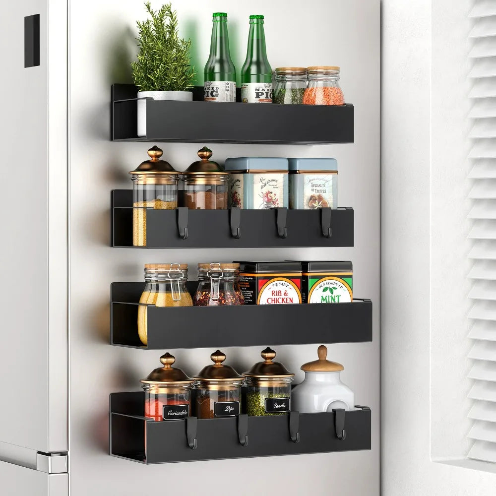 Magnetic Refrigerator Side Shelf Household Seasoning Storage Rack