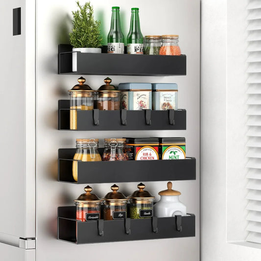 Magnetic Refrigerator Side Shelf Household Seasoning Storage Rack