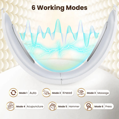 Electric V Face Lifting Device 6 Modes 8 Levels EMS Facial Massager for Double Chin Removal