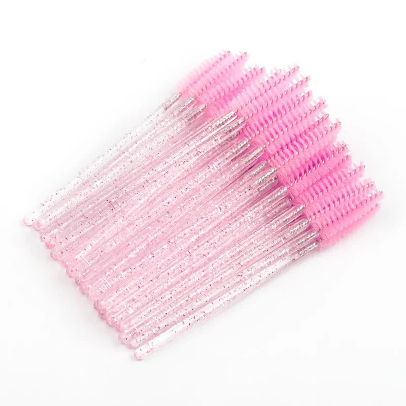 CNK Disposable Eyelash Brushes – 5/50 Pcs Mascara Wands Applicator Spoolers for Makeup