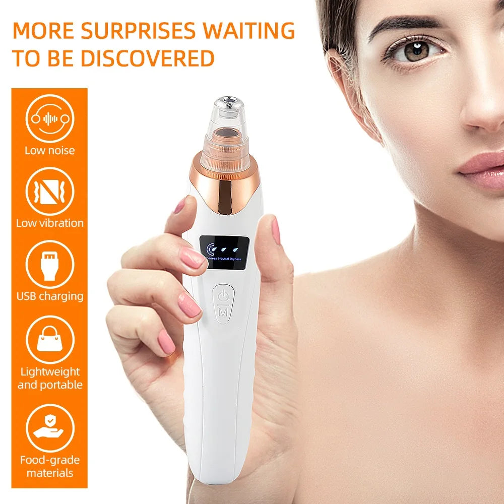 Vacuum Nose Blackhead Remover Facial Suction Cleaner Pimple & Dead Skin Extractor