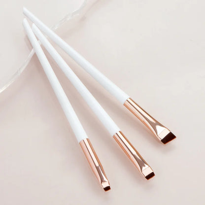 Karsyngirl 3PCS Blade Eyeliner & Eyebrow Brush Set - Portable Fine Tip Makeup Tools
