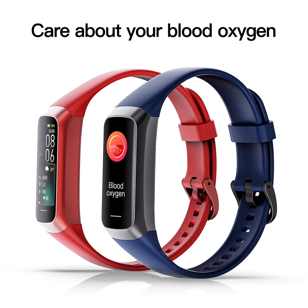 AMOLED Smartwatch with Body Temperature Monitor, Fitness Tracker, 3ATM Waterproof, for Men & Women, Compatible with IOS/Xiaomi