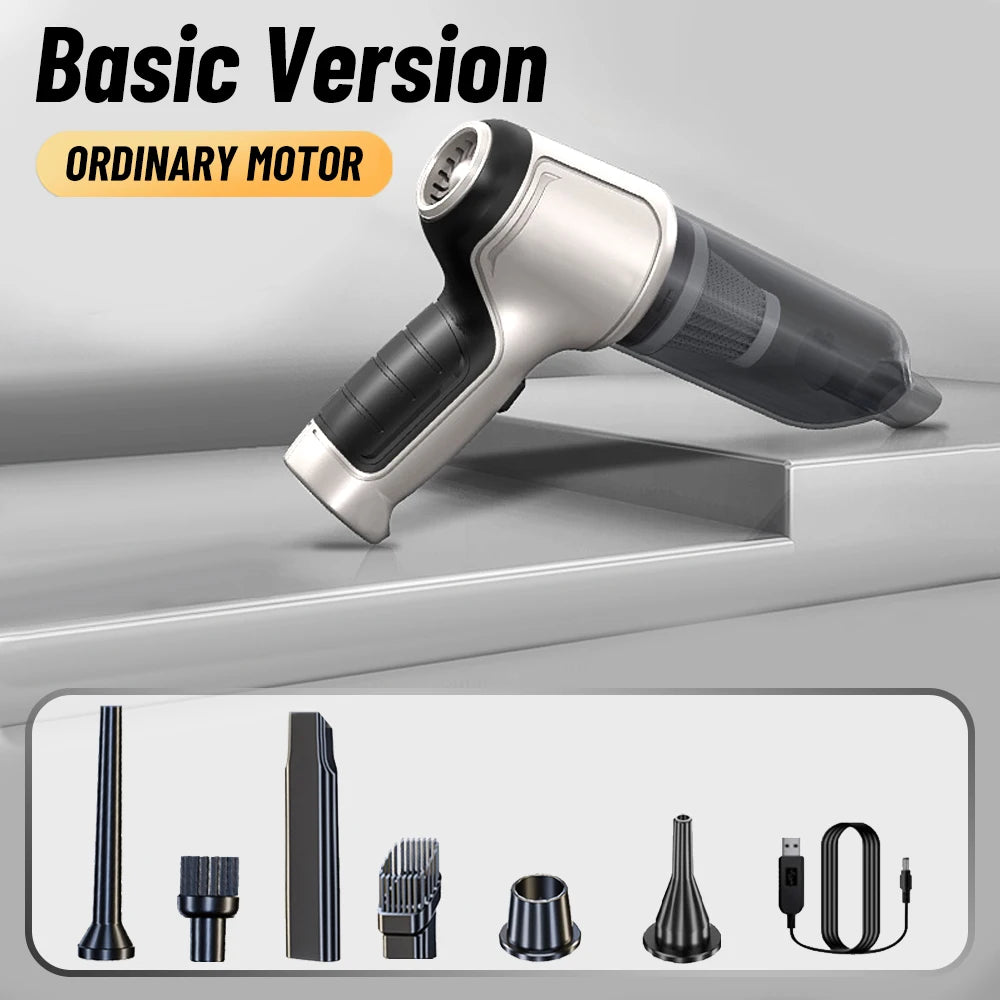 Portable Wireless Car Vacuum Cleaner, 95000PA Strong Suction Handheld Blower for Home & Car