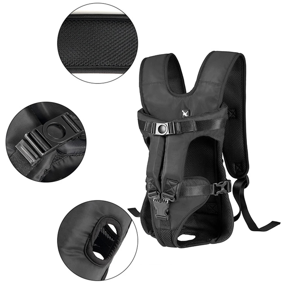 Adjustable Pet Front Dog Carrier Backpack – Perfect for Hiking & Cycling
