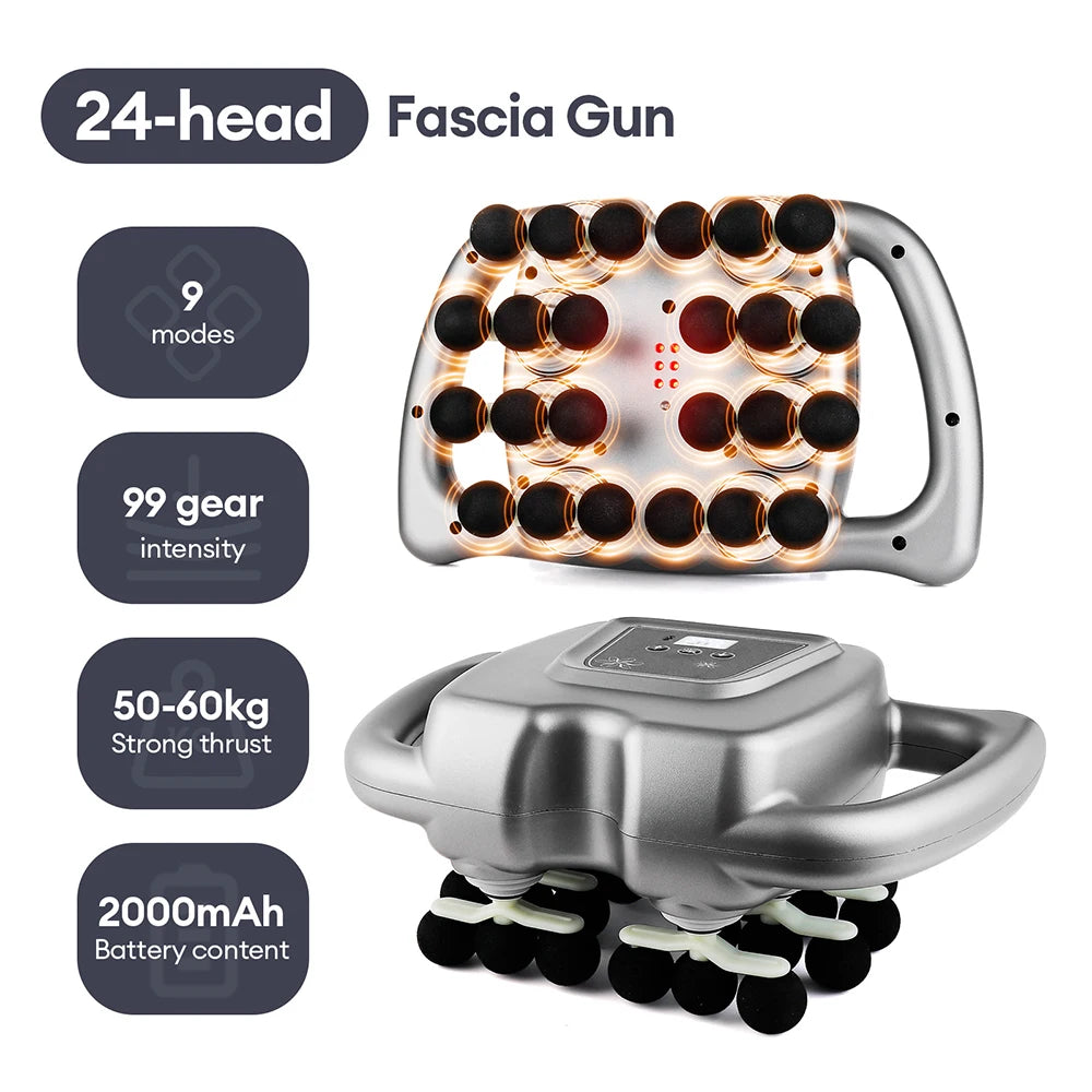 42-Head Fascia Gun High-Frequency Vibration Body Massager for Neck, Back & Waist Relief