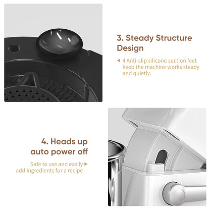 BioloMix 1200W Kitchen Stand Mixer with 11 Speeds, Dough Hook & Whisk, OLED Screen