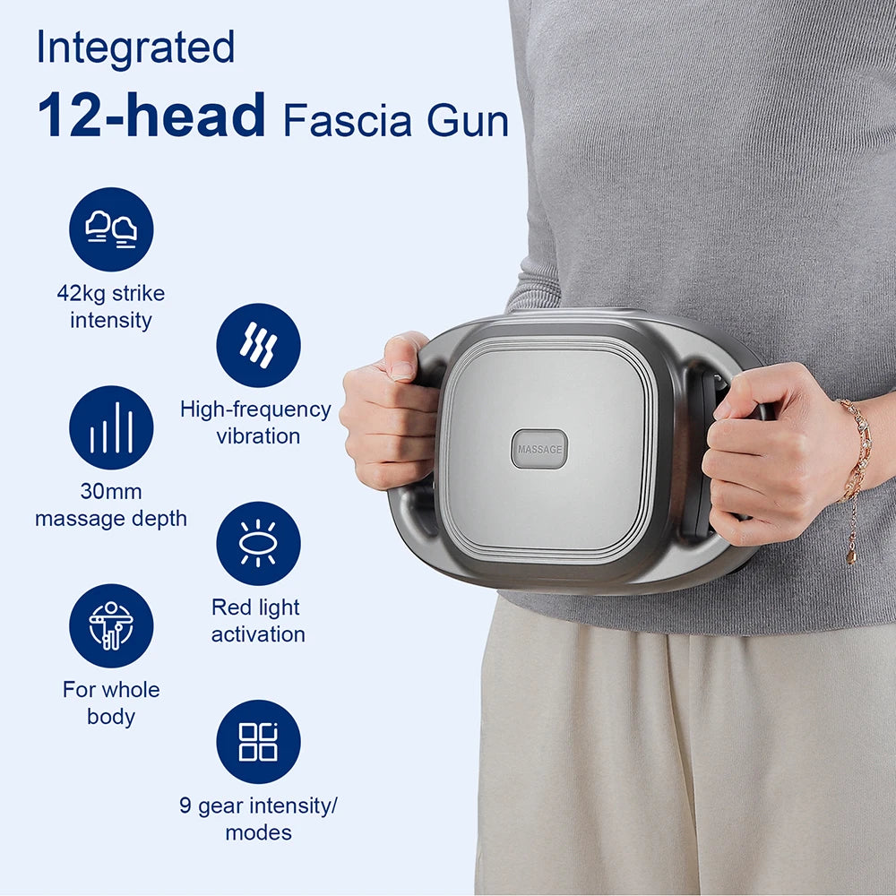 42-Head Fascia Gun High-Frequency Vibration Body Massager for Neck, Back & Waist Relief