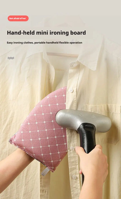Fabric Handheld Ironing Board & Insulated Ironing Gloves for Home Use