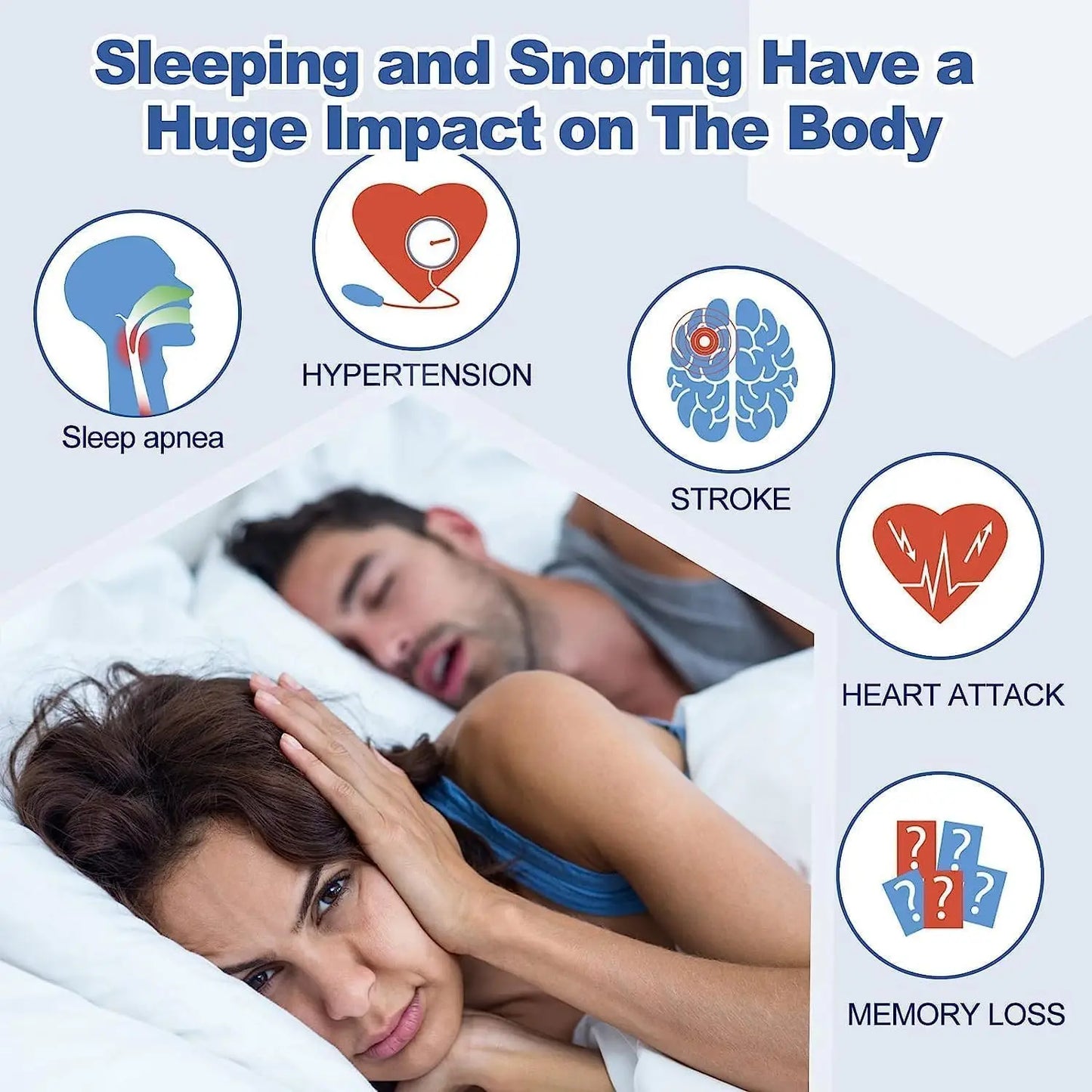Anti Snoring Mouth Tape & Nasal Strips Sleep Aid Mouth Guard