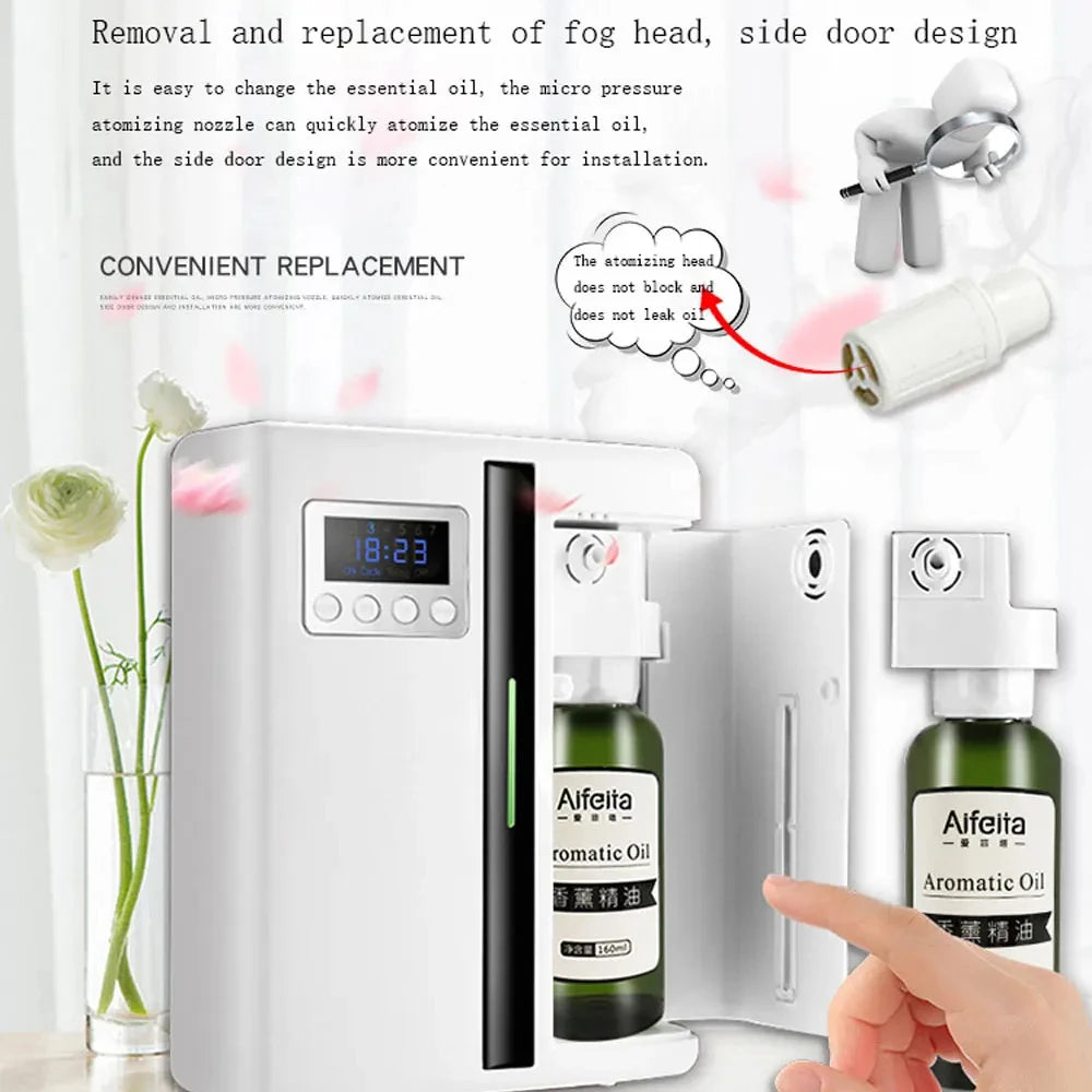 Scent Machine Aroma Diffuser, Wall-Mounted 160ML Fragrance Diffuser with Fan for Hotel & Home