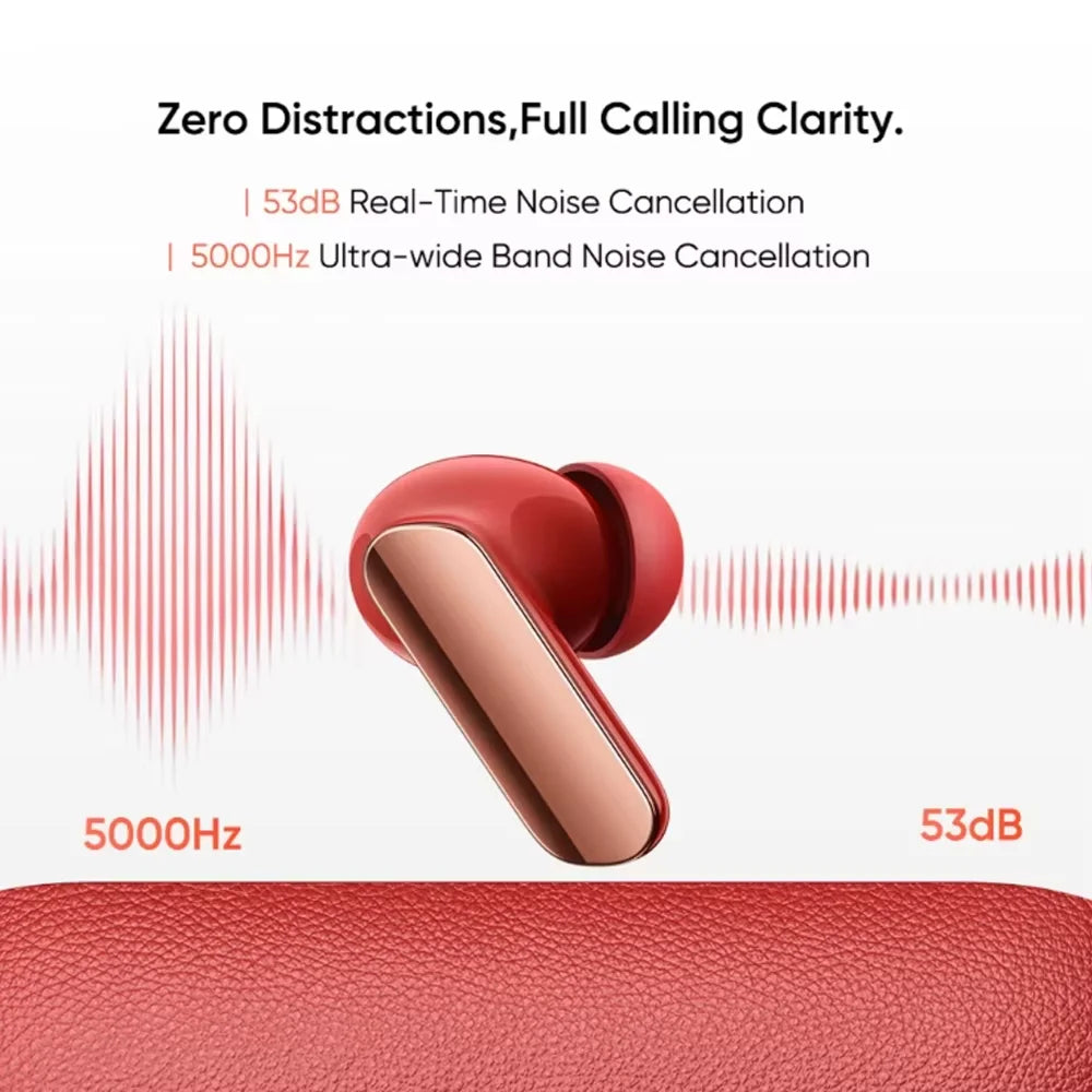 Global Version realme Buds Air 7 Pro - 53dB Active Noise Cancelling TWS Earphones with 48H Battery
