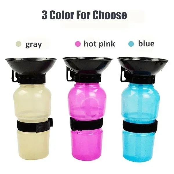 500ml Outdoor Portable Pet Water Bottle – Travel Feeder Cup for Dogs & Cats