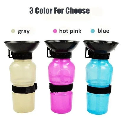 500ml Outdoor Portable Pet Water Bottle – Travel Feeder Cup for Dogs & Cats