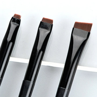 Karsyngirl 3PCS Blade Eyeliner & Eyebrow Brush Set - Portable Fine Tip Makeup Tools