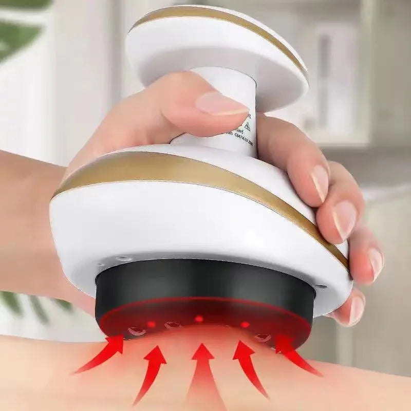 Home Electric Guasha Scraping Massage Cupping Body Massager with Suction & Heating Fat Burner