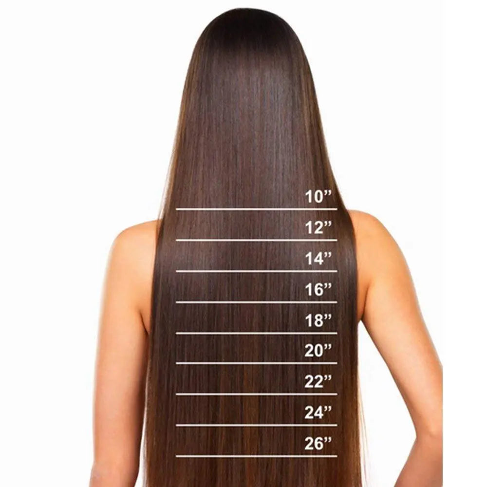 100% Brazilian Remy Clip-In Hair Extension - Natural Straight Invisible One-Piece