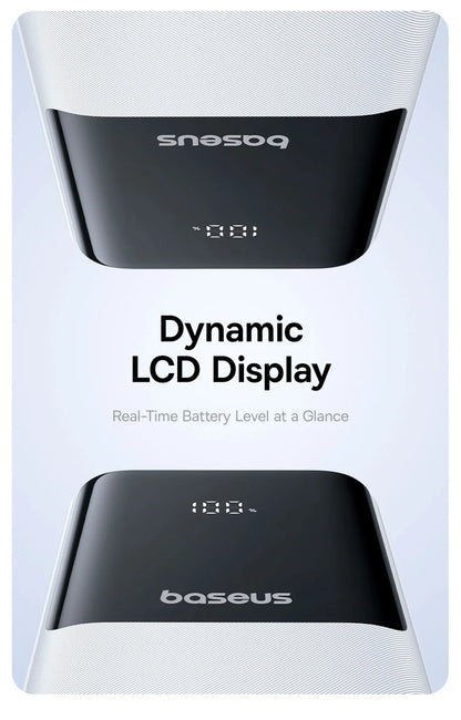 Baseus 20000mAh Power Bank, PD 22.5W Fast Charging, External Battery Charger for Xiaomi, Poco, iPhone, Samsung, iPad