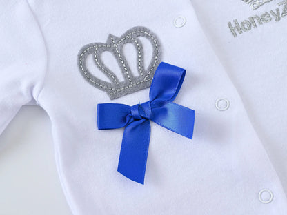 4 Pcs Baby Clothing Set, Newborn Boys Jumpsuit, Hat, Mittens & Pink Romper for 0-9 Months