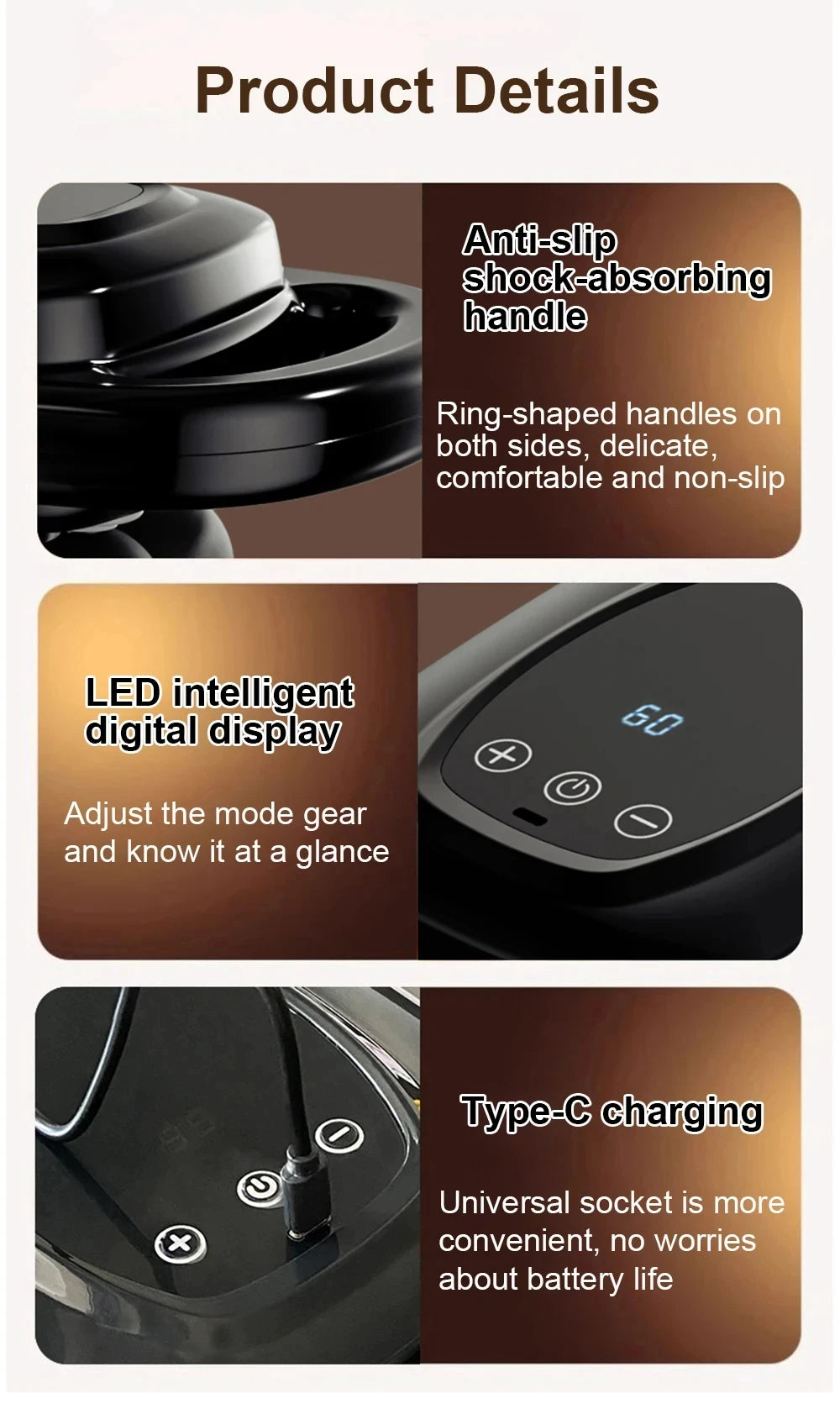 6-Head Massage Gun for Deep Tissue Muscle Relief Neck, Spine & Full Body Percussion