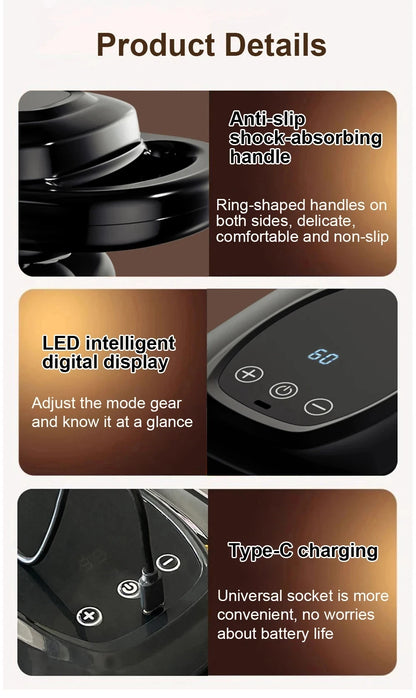6-Head Massage Gun for Deep Tissue Muscle Relief Neck, Spine & Full Body Percussion