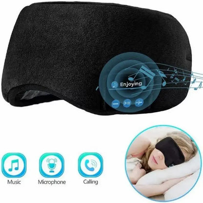 Smart Eye Mask Patch & Bluetooth Wireless Headphones - 3D Sleep Mask & Light-Blocking Eye Cover