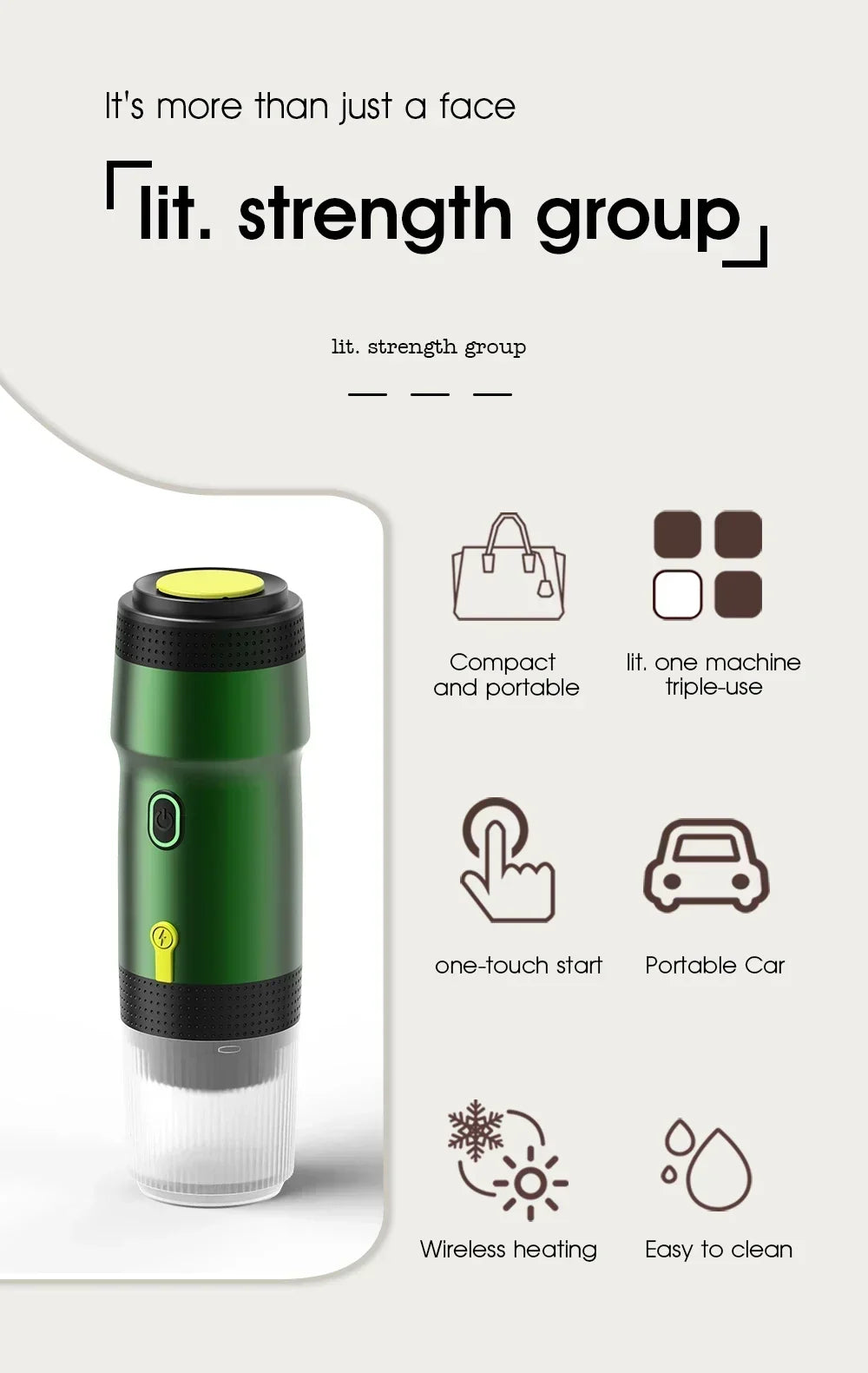 Electric Portable Coffee Machine - 3-in-1 Espresso Maker for Car, Home & Travel