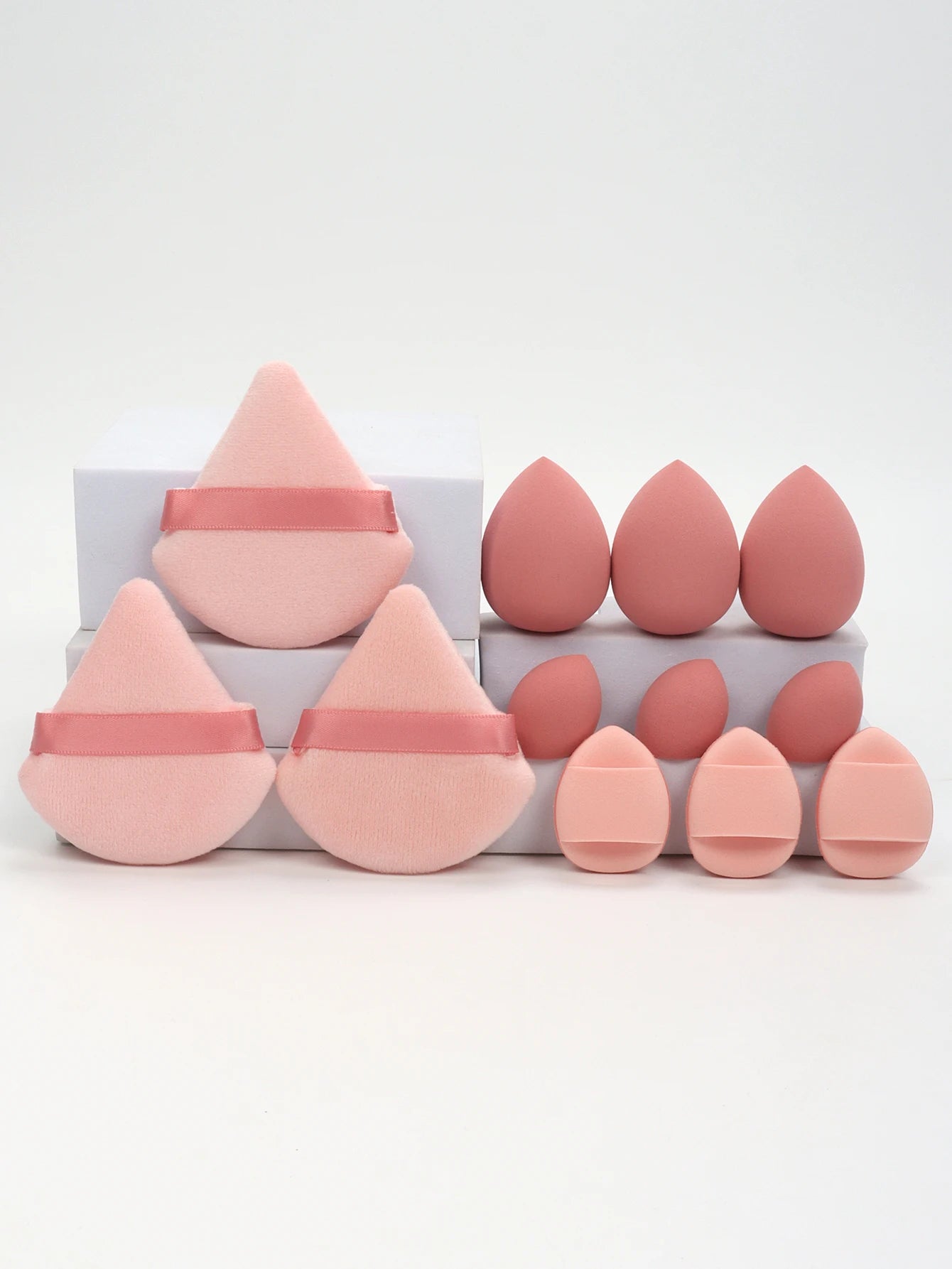 12-Piece All-Purpose Makeup Sponge Set – Powder Puffs, Beauty Eggs & Mini Cushions